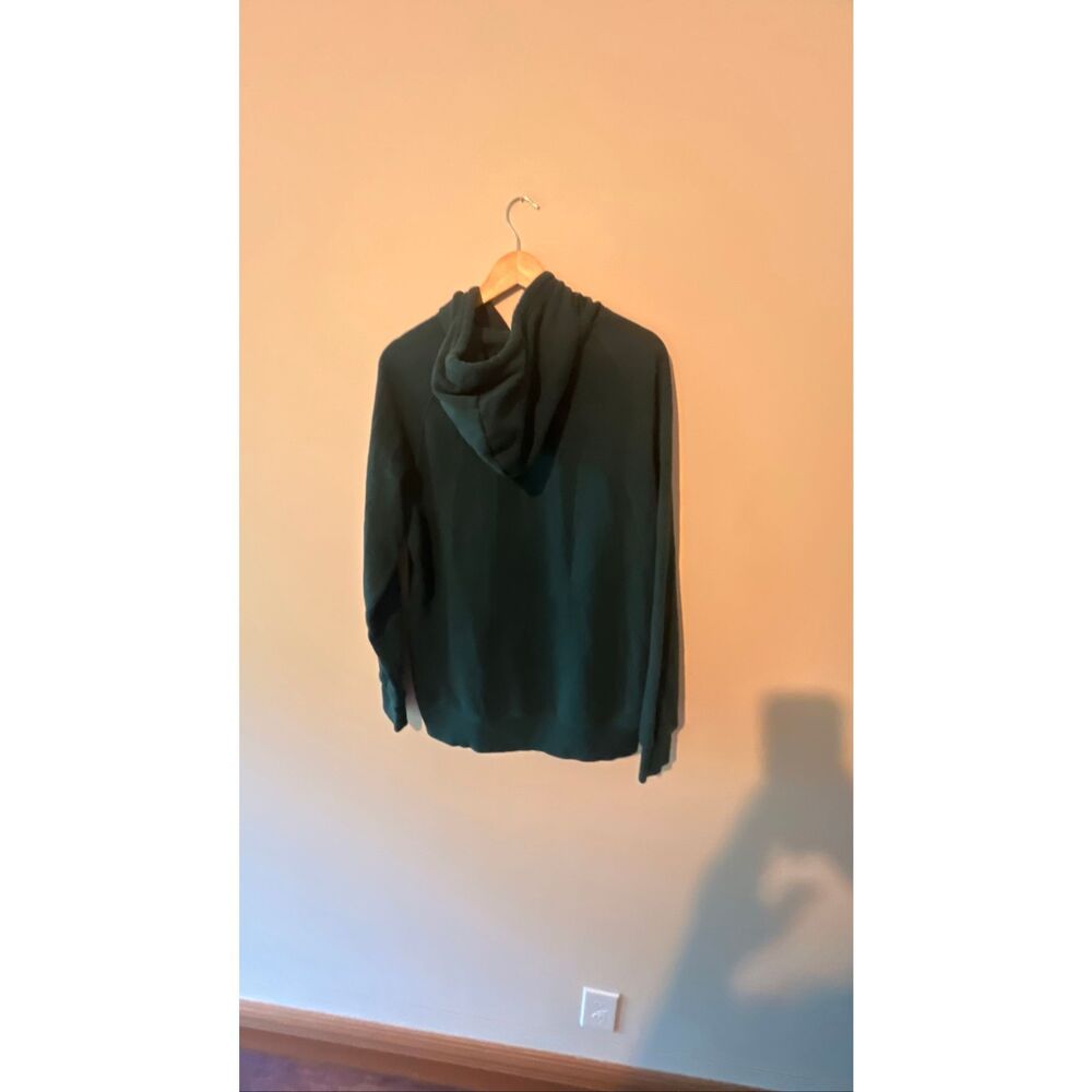 The North Face Women's Large Green Pullover Hoodie Plaid Logo Graphic Sweatshirt - Picture 4 of 7